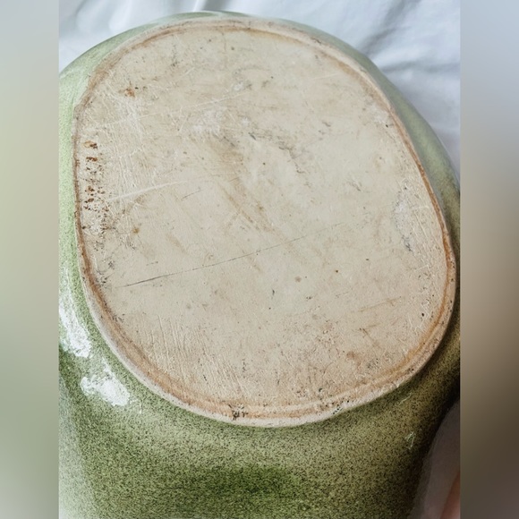 Antique Asian Chinese Porcelain Green Glaze Basin Wash Pot Bowl - Picture 7 of 8